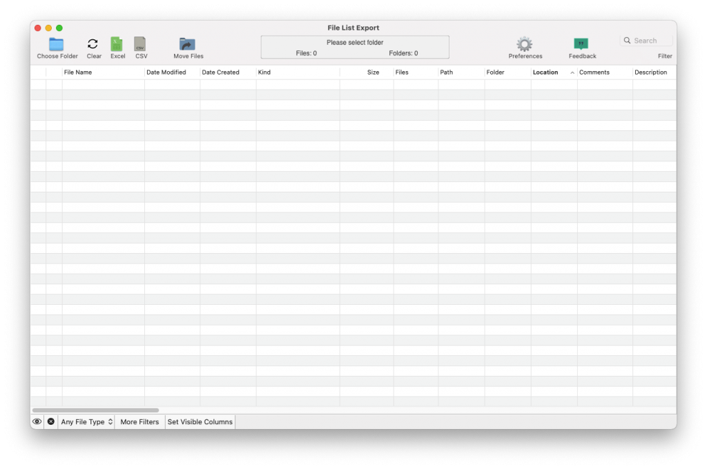 File List Export For Mac文件列表导出工具 V2.6.9