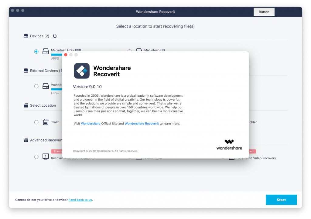 Wondershare Recoverit For Mac强大的数据恢复工具 V9.0.10.12 - 