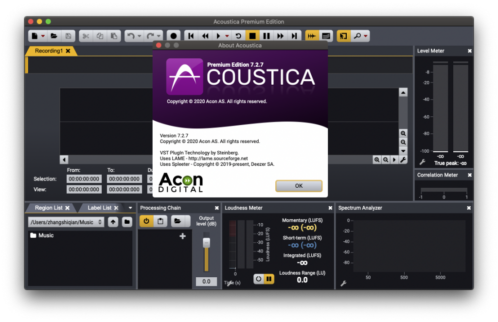 Acoustica Premium Edition for Mac v7.2.7 数字音频编辑器 破解版下载 - 