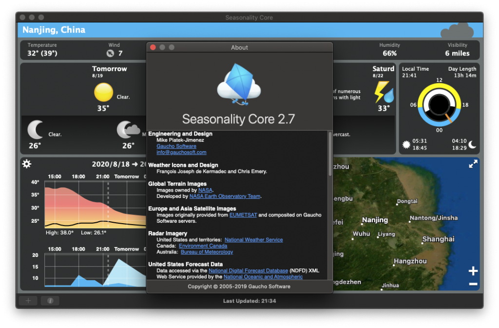 Seasonality Core for Mac v2.7 全球天气气象 破解版下载 - 