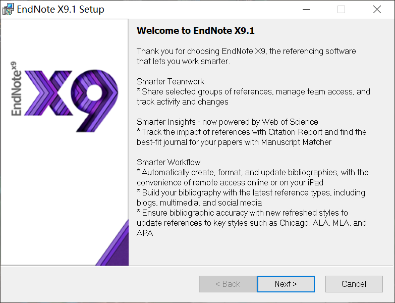 Endnote X9汉化版安装包下载和安装教程-2