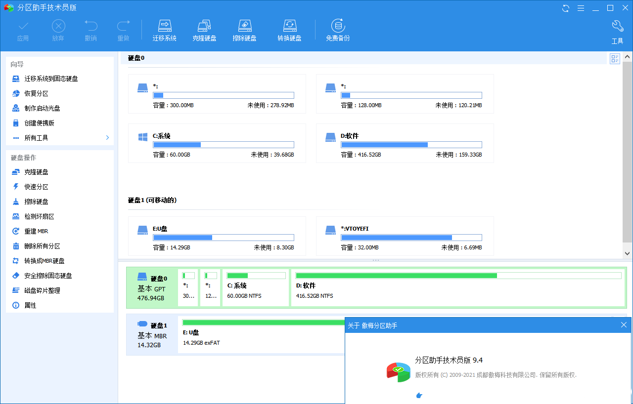 AOMEI Partition Assistant(傲梅分区助手) v9.15-1