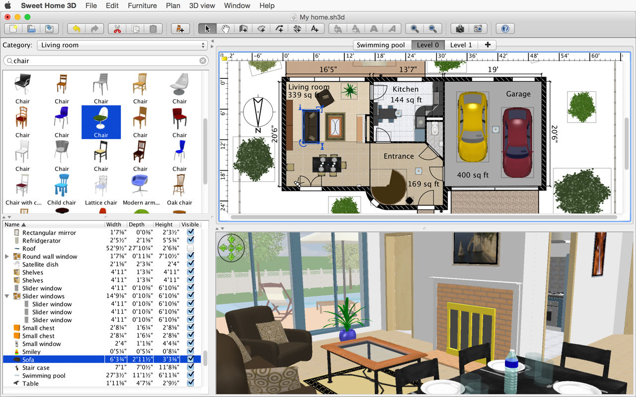 Sweet Home 3D 7.0.7 室内装修设计软件