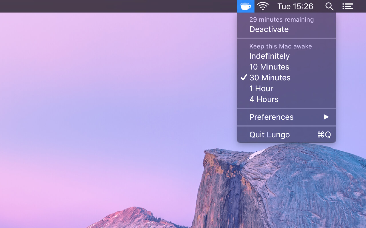 Lungo 2.2.2 防止Mac进入睡眠状态