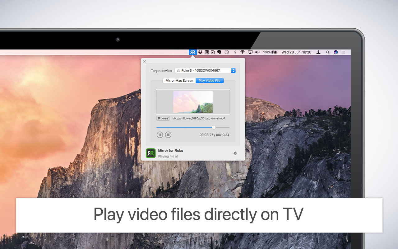 Mirror for Roku 2.9.3 Mac镜像到Roku智能设备