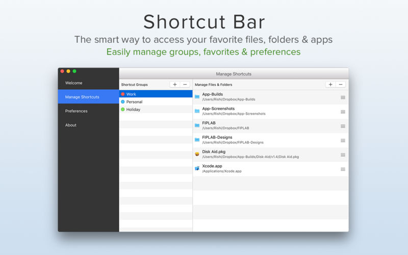 Shortcut Bar 1.8.30 快速访问文件