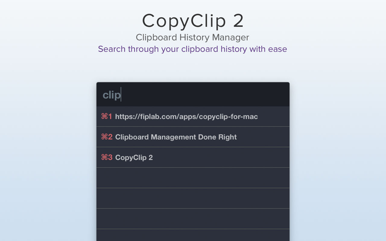 CopyClip 2.9.98.9 优秀的剪切板增强工具