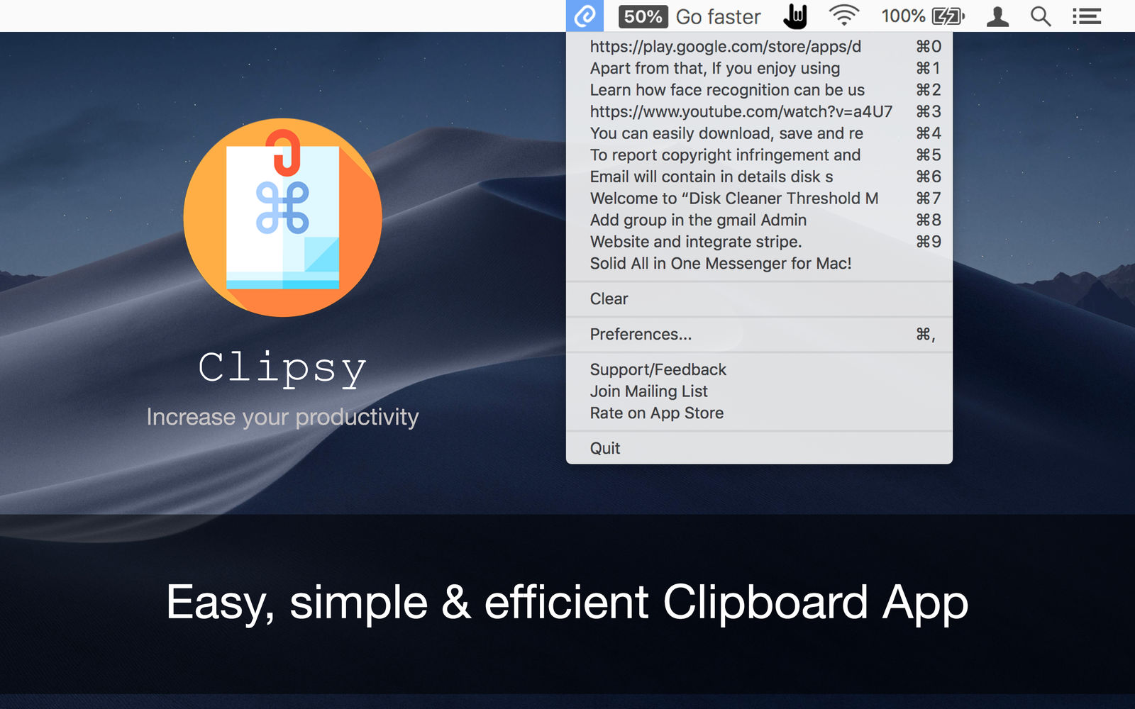 Clipsy 1.6 剪贴板管理器