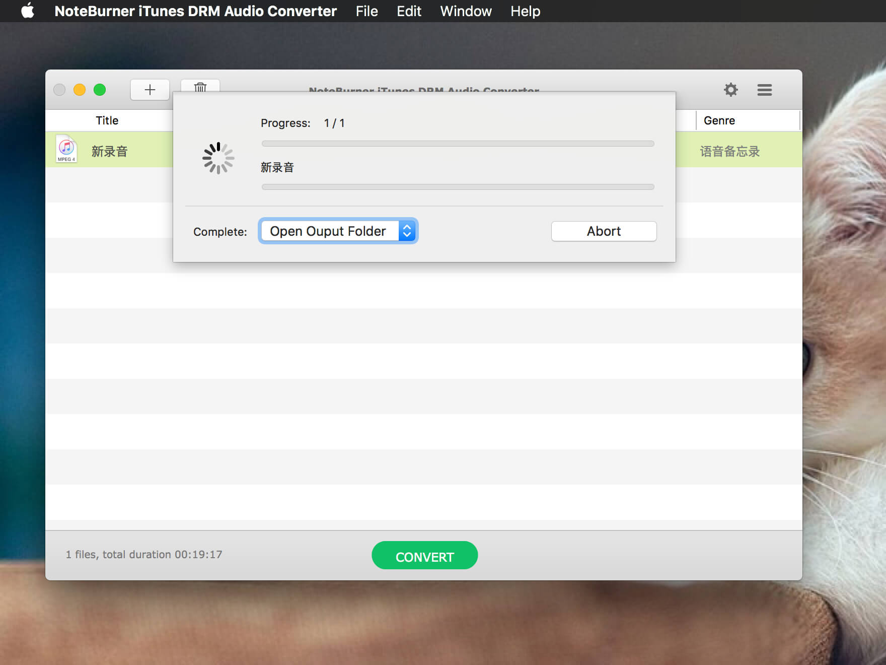 NoteBurner iTunes DRM Audio Converter 3.2.0 iTunes音乐转换工具