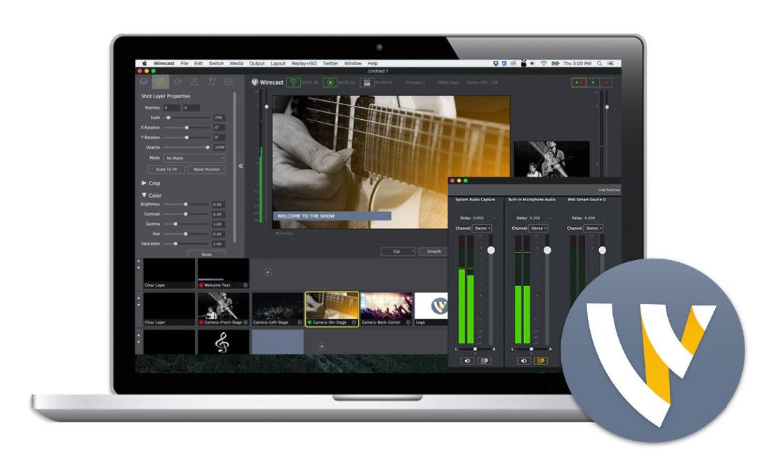 Wirecast Pro 14.1.2 网络直播工具