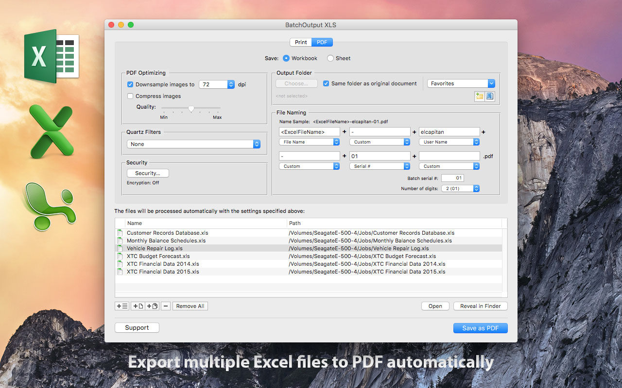 BatchOutput XLS 2.5.13 从Excel自动打印和导出PDF