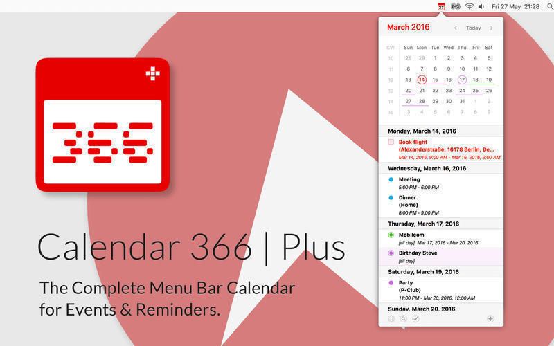 Calendar 366 II 2.8.4 好用的日历提醒软件