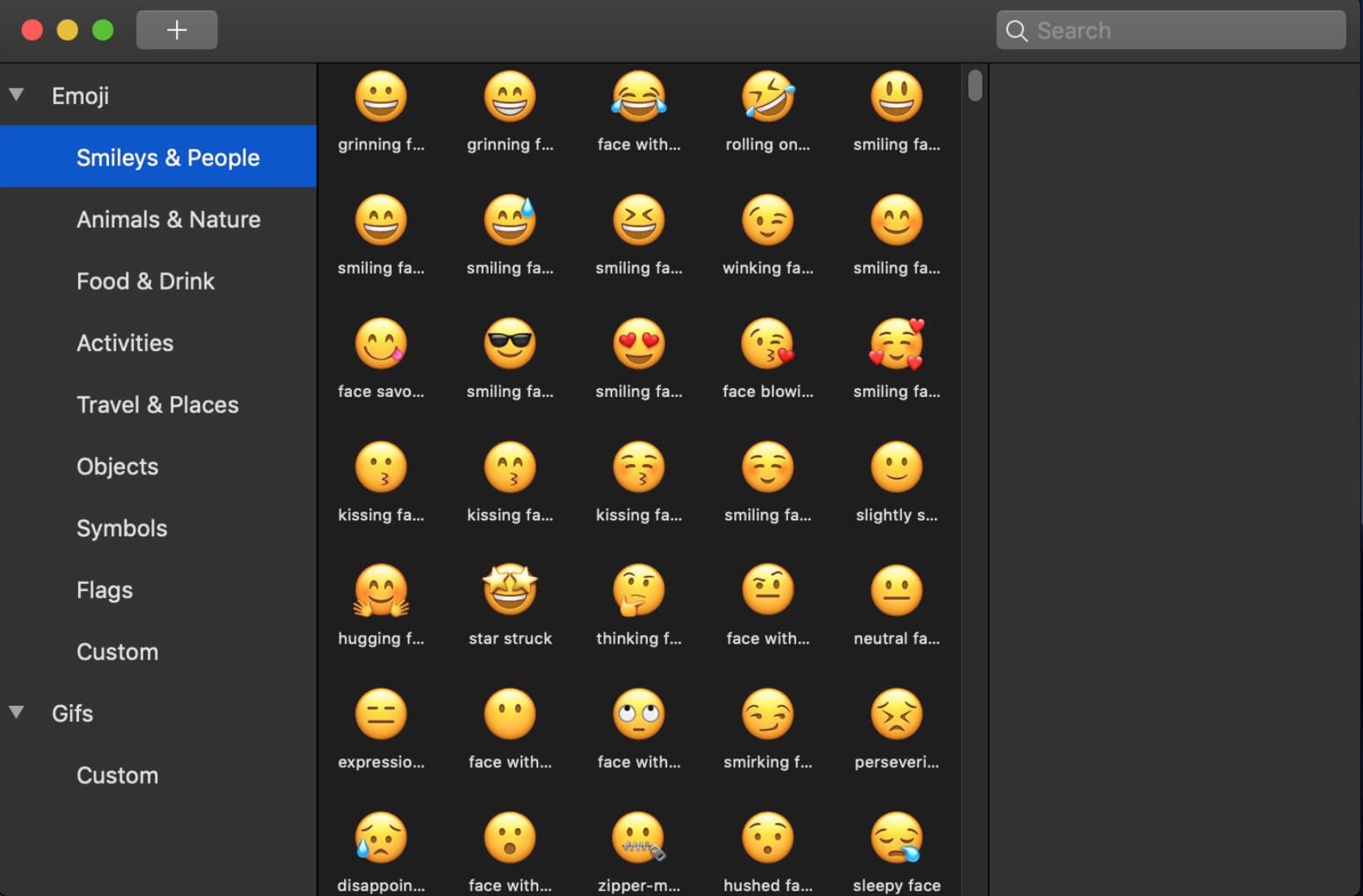 Rocket 1.7.4 Mac上的emoji表情工具