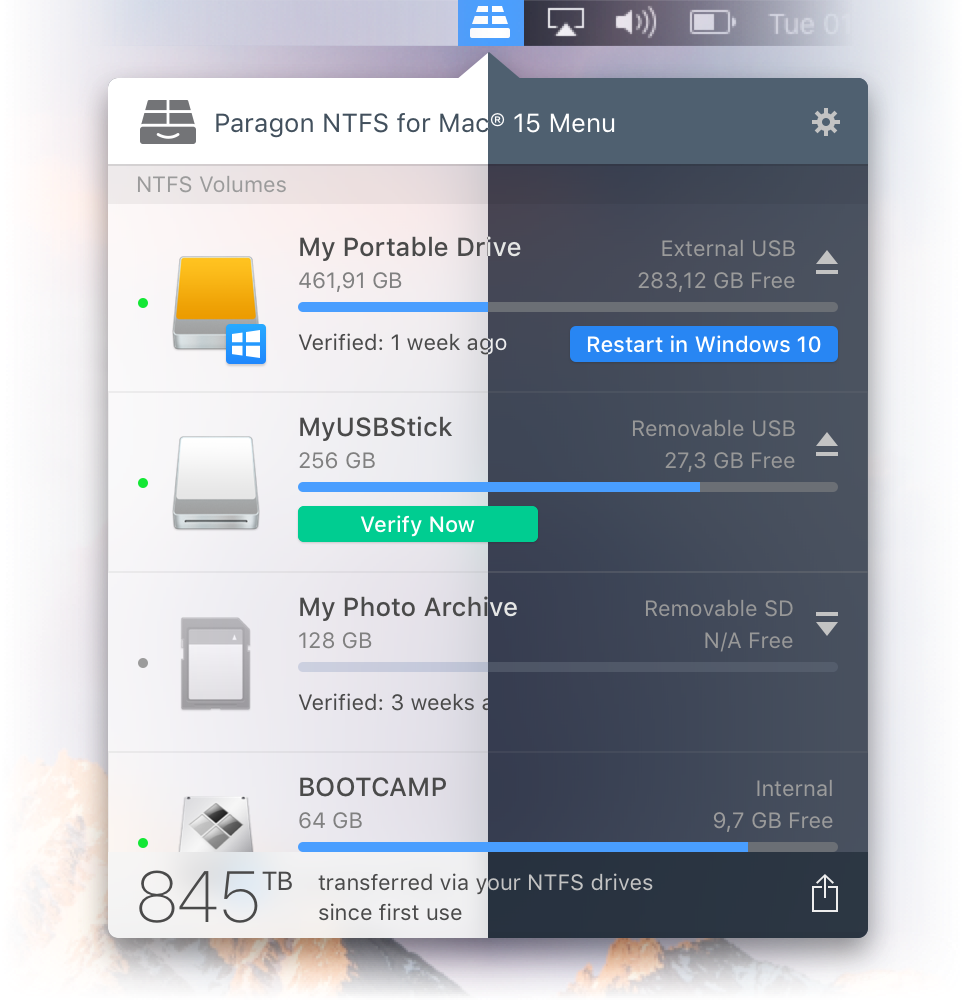 Paragon NTFS for Mac 15.5.106 Mac上的NTFS读写工具