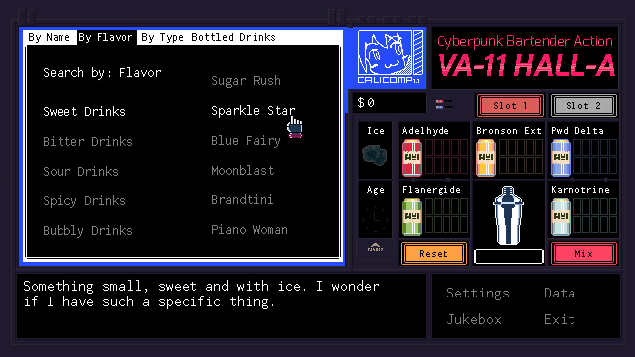 VA-11 Hall-A：赛博朋克酒保行动（Cyberpunk Bartender Action） 1.0.30 像素风调酒师模拟游戏