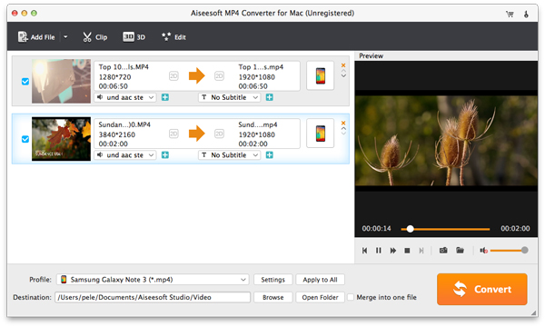 Aiseesoft MP4 Converter for Mac 9.2.6 MP4视频转换软件