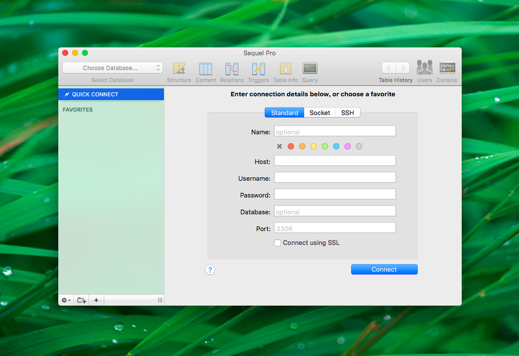 Sequel Pro 1.1.2 快速连接SQL数据库软件