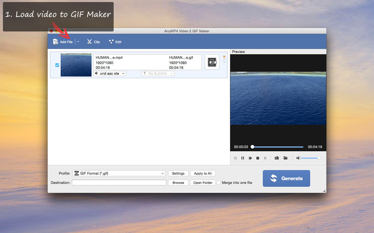 AnyMP4 Video 2 GIF Maker 1.0.17 视频转GIF软件