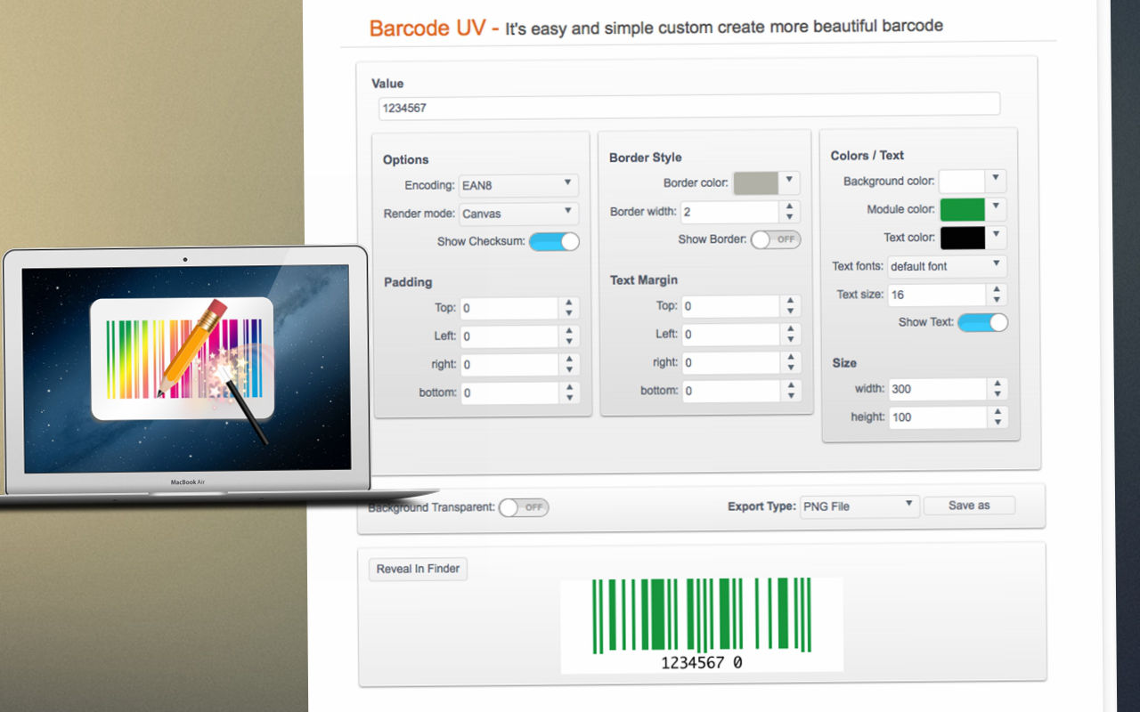 BarcodeUV 7.16 创建漂亮的条形码