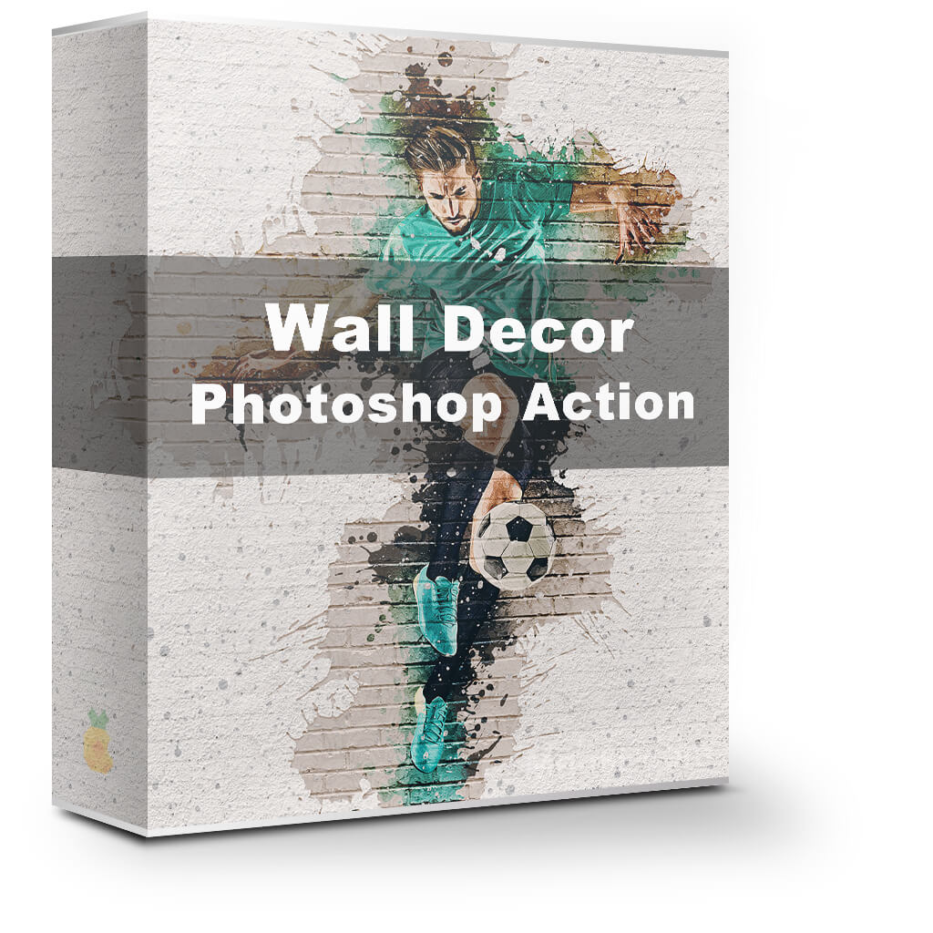 Wall Decor Photoshop Action 1.0 墙体脱落水彩画效果