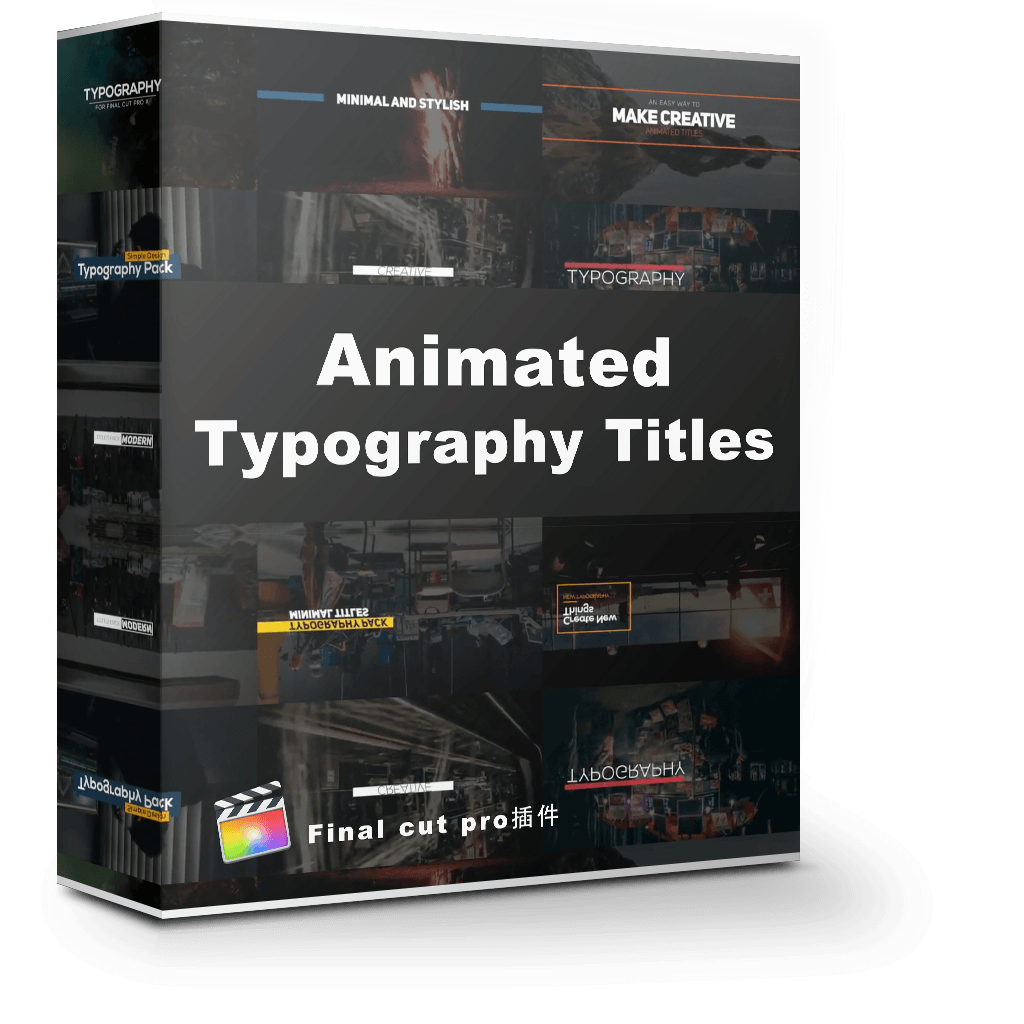 FCPX Animated Typography Titles 1.0 文字动画排版标题效果