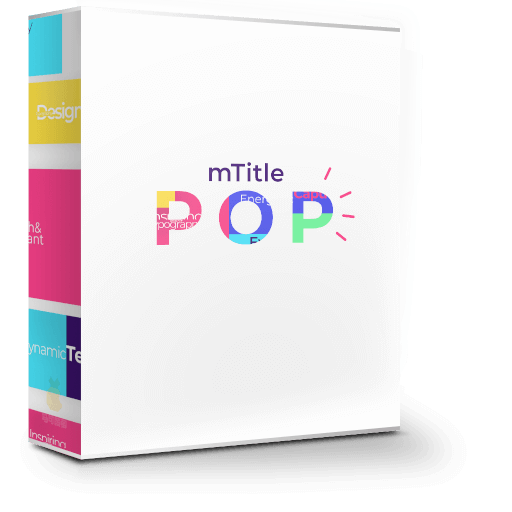 mTitle POP 1.0 时尚彩色文字标题字幕条