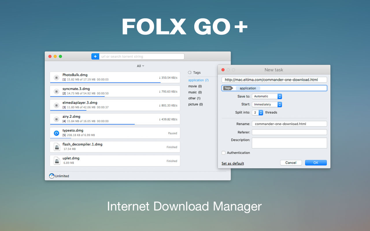 Folx GO+ 5.27 强大的Mac下载管理器