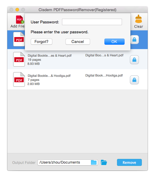 Cisdem PDF Password Remover 4.4.0 PDF解密工具