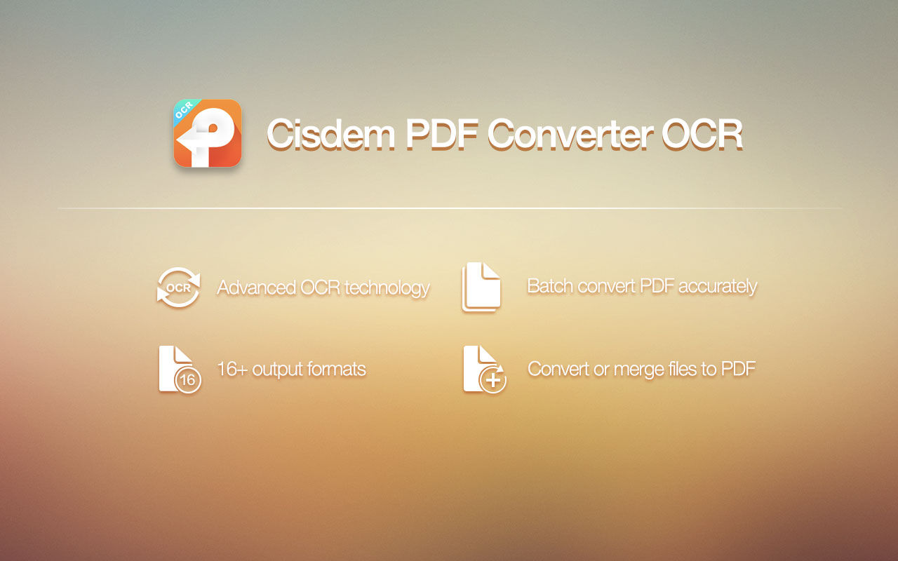 Cisdem PDF Converter OCR 7.5.0 PDF文字识别转换工具
