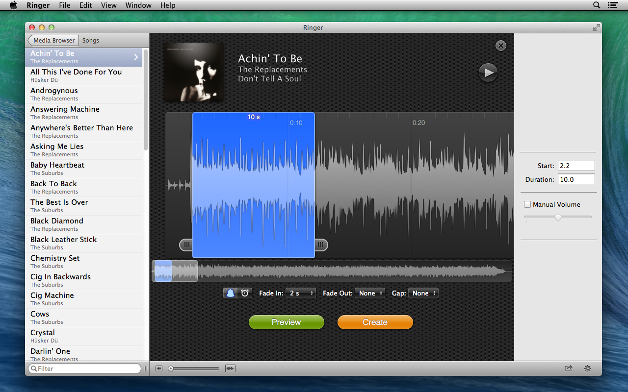 Ringer 2.0.5 iPhone铃声制作软件