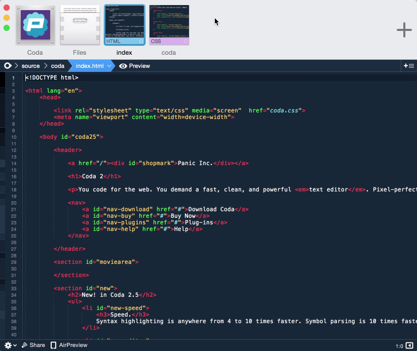 Coda 2 2.7.7 Mac网页编程工具