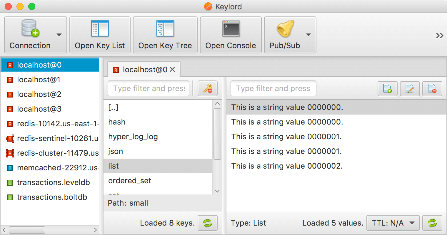Keylord 5.0.1 键值数据库的桌面GUI客户端