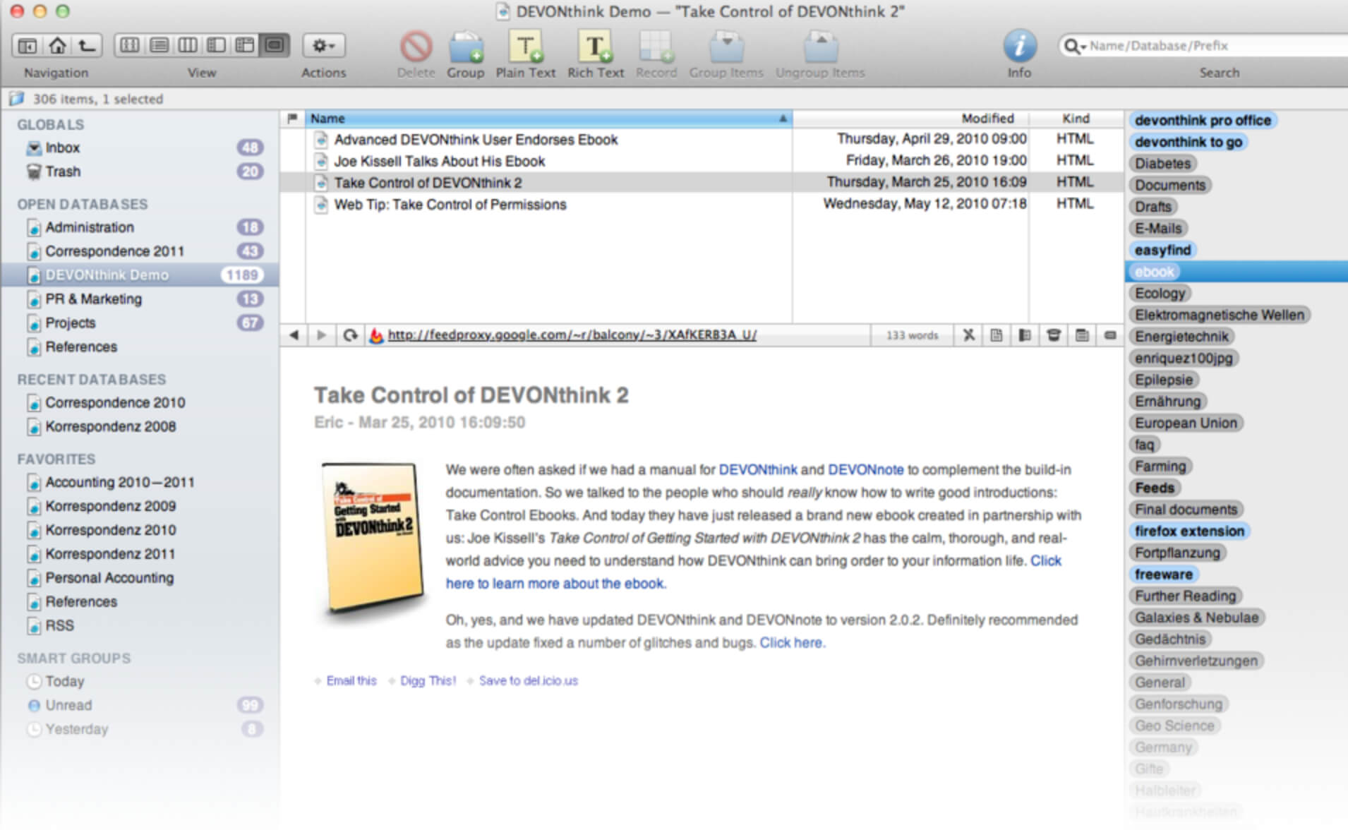 DEVONthink Pro Office 3.8.2 文件管理工具