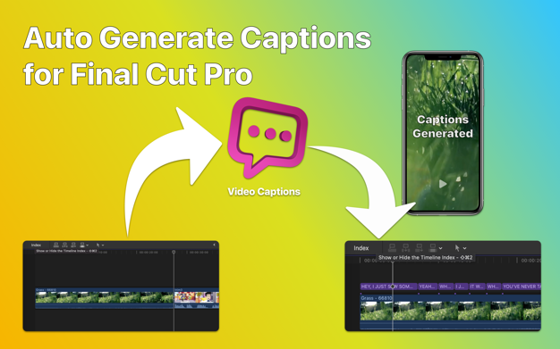 Video Captions for Final Cut 1.2.1 for Mac|Mac版下载 | 自动生成字幕