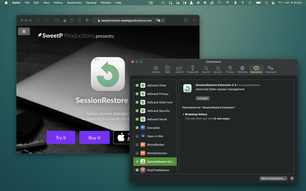 SessionRestore 2.7.4 for Mac|Mac版下载 | Safari 会话标签管理插件