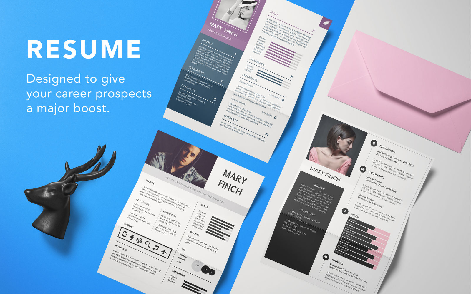 Resume Templates - DesiGN 3.2.4 for Mac|Mac版下载 | Pages简历模板合集