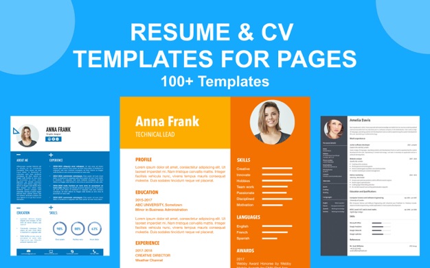 CV Resume Templates for Page鈥猻 1.2 for Mac|Mac版下载 | Pages简历模版