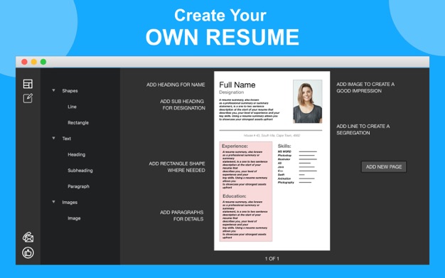 CV Resume Templates for Page鈥猻 1.2 for Mac|Mac版下载 | Pages简历模版