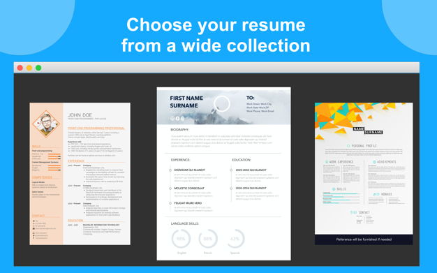 CV Resume Templates for Page鈥猻 1.2 for Mac|Mac版下载 | Pages简历模版