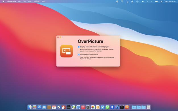 OverPicture 1.11 for Mac|Mac版下载 | 画中画模式播放网页视频（Safari扩展插件）