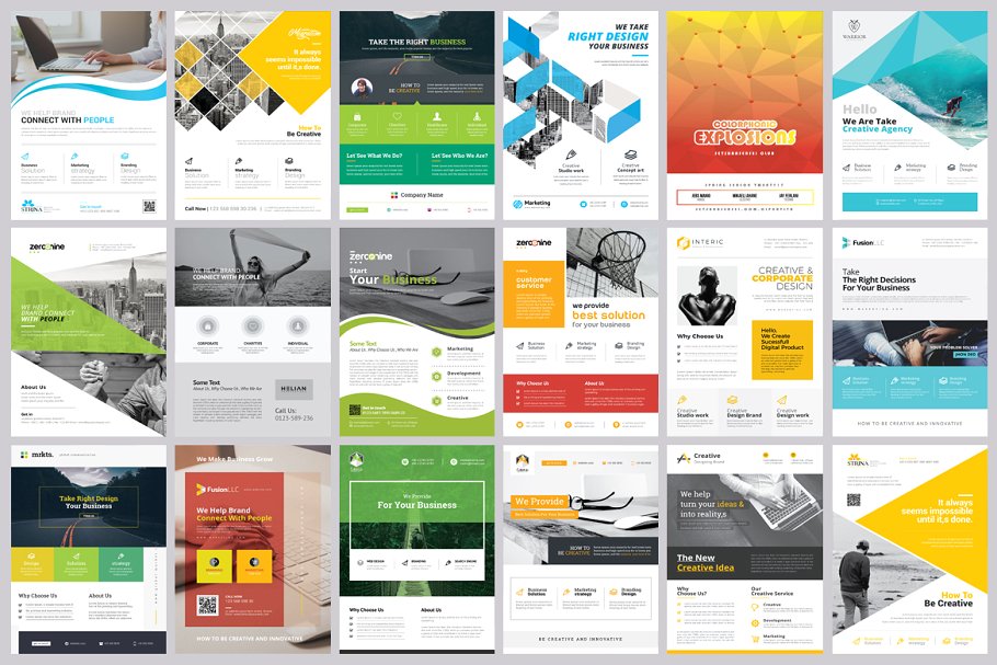 Creative Market – Corporate Business Flyers Bundle 1.0 for Mac|Mac版下载 | 300个海报和传单模版（ESP格式）