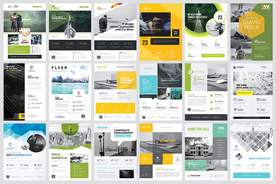 Creative Market – Corporate Business Flyers Bundle 1.0 for Mac|Mac版下载 | 300个海报和传单模版（ESP格式）