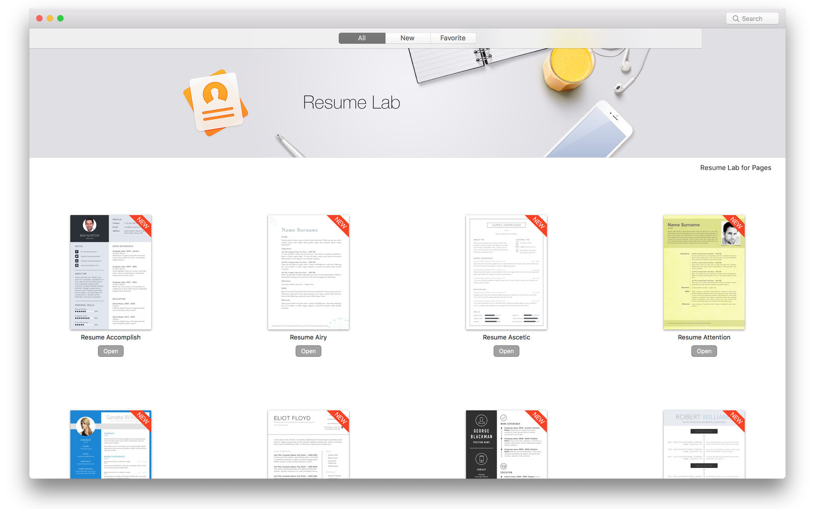 Resume & CV Lab - Templates 1.3.1 for Mac|Mac版下载 | Pages 简历模板合集