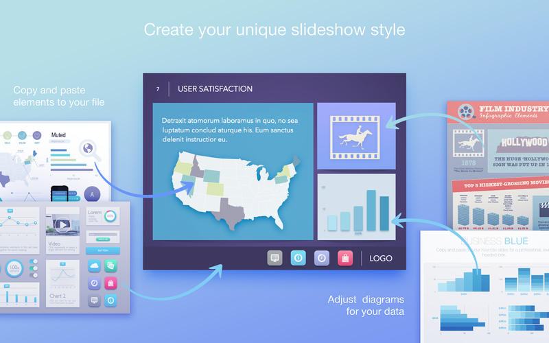 Infographics Templates for PPT 1.2.3 for Mac|Mac版下载 | MS PPT模板