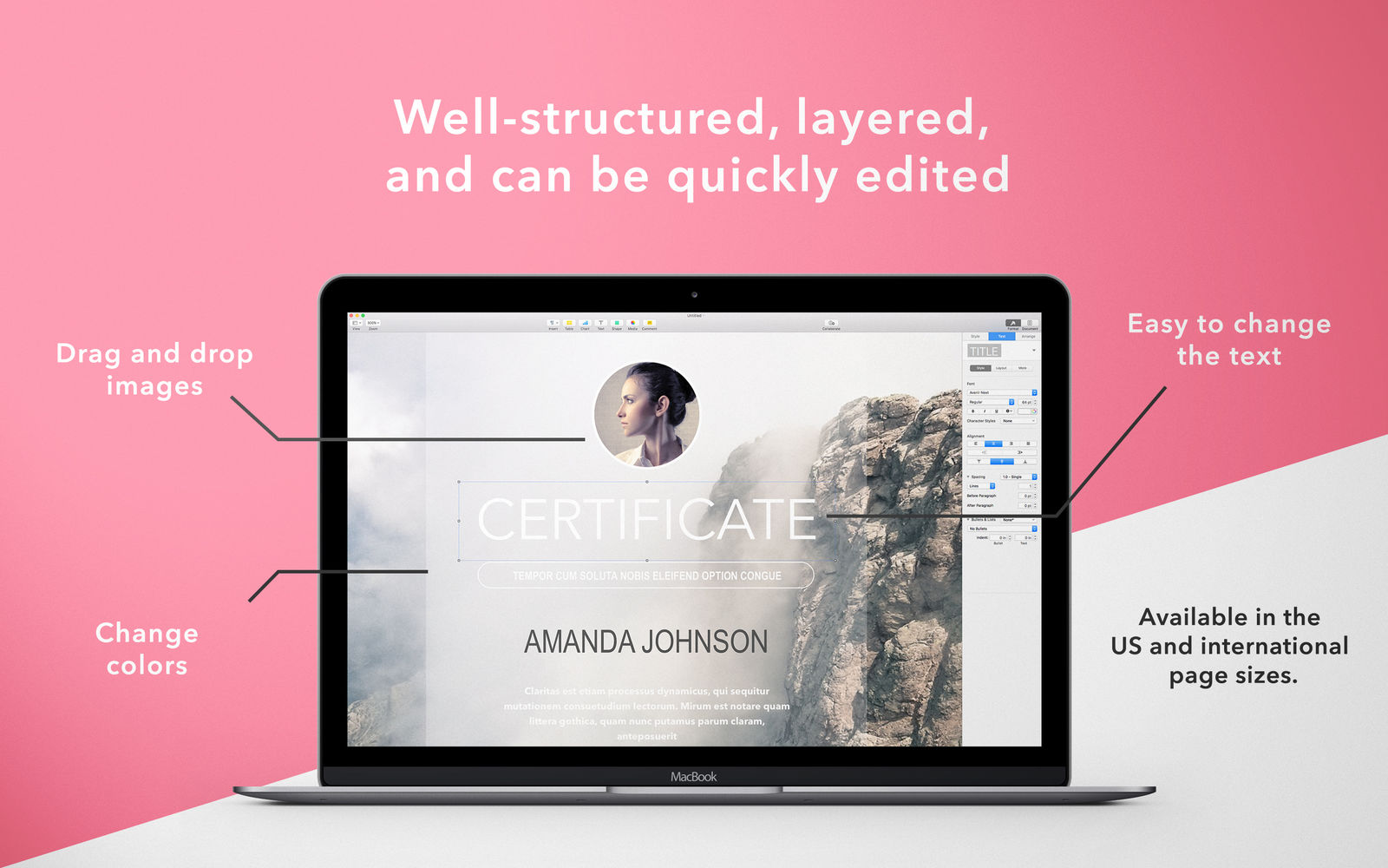 Certificate Templates - DesiGN 2.0.1 for Mac|Mac版下载 | Pages 证书模板合集