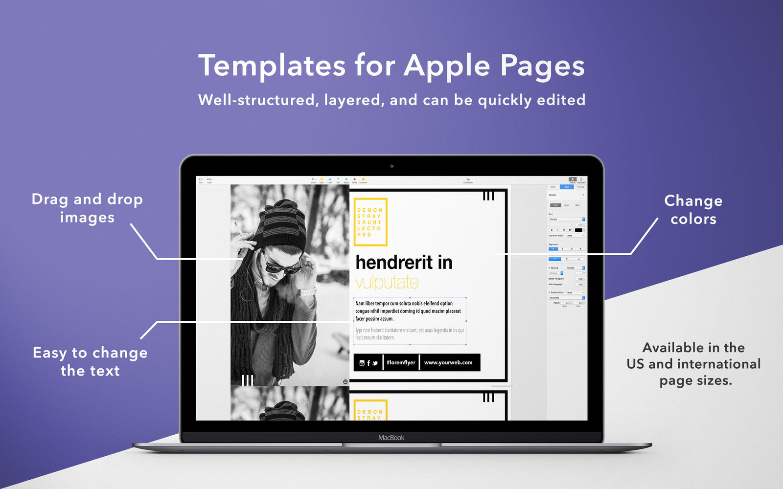Flyer Templates - DesiGN 3.0.1 for Mac|Mac版下载 | Pages 模板