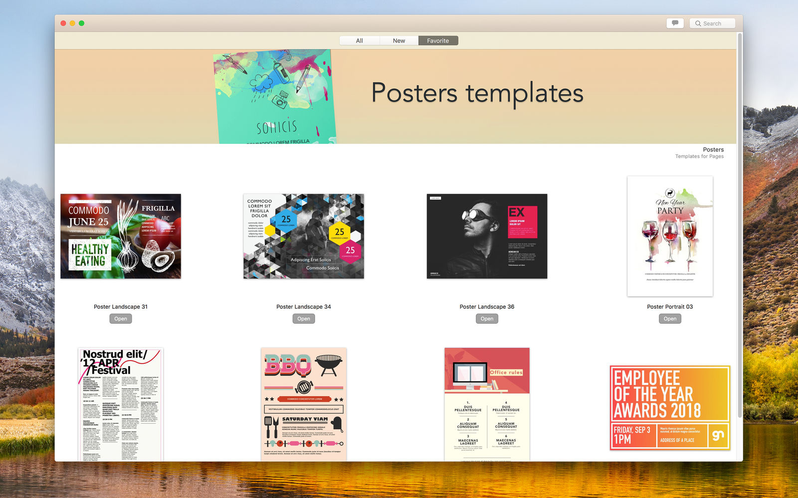 Posters Templates - DesiGN 3.0.1 for Mac|Mac版下载 | Pages宣传单模板合集