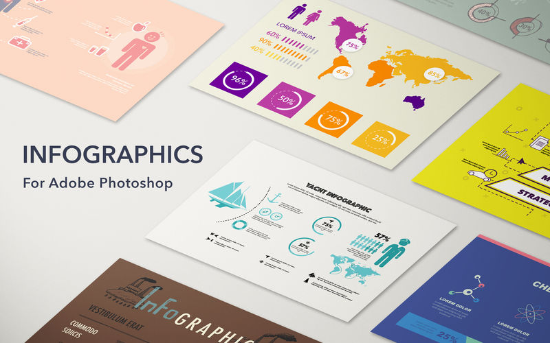 GN Infographics for Adobe Photoshop - Templates 1.3 for Mac|Mac版下载 | Photoshop模板套件