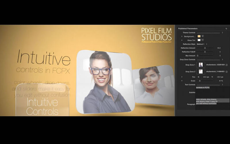 Pixel Film Studios – Candy Glass 1.0 for Mac|Mac版下载 | FCPX插件：玻璃材质滤镜文字特效