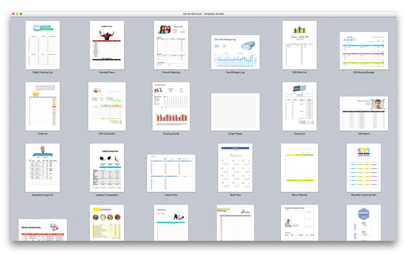 Templates for MS Excel - Xpert Designs 3.0 for Mac|Mac版下载 | MS Office Excel模板